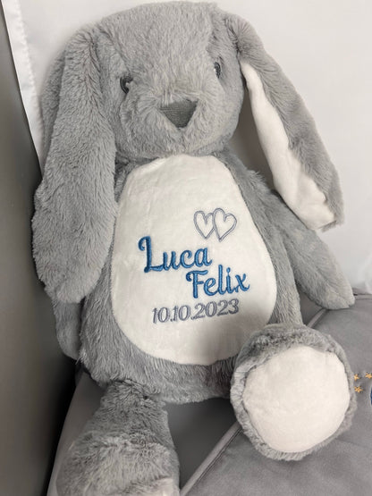 Kuscheltier HASE grau