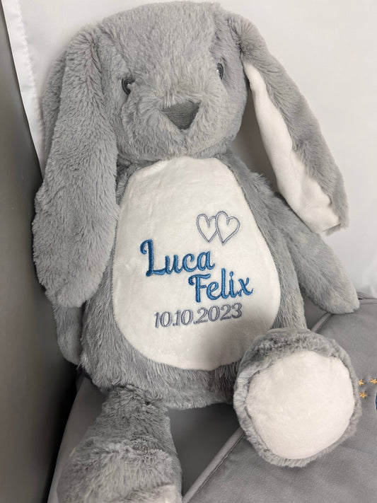 Kuscheltier HASE grau