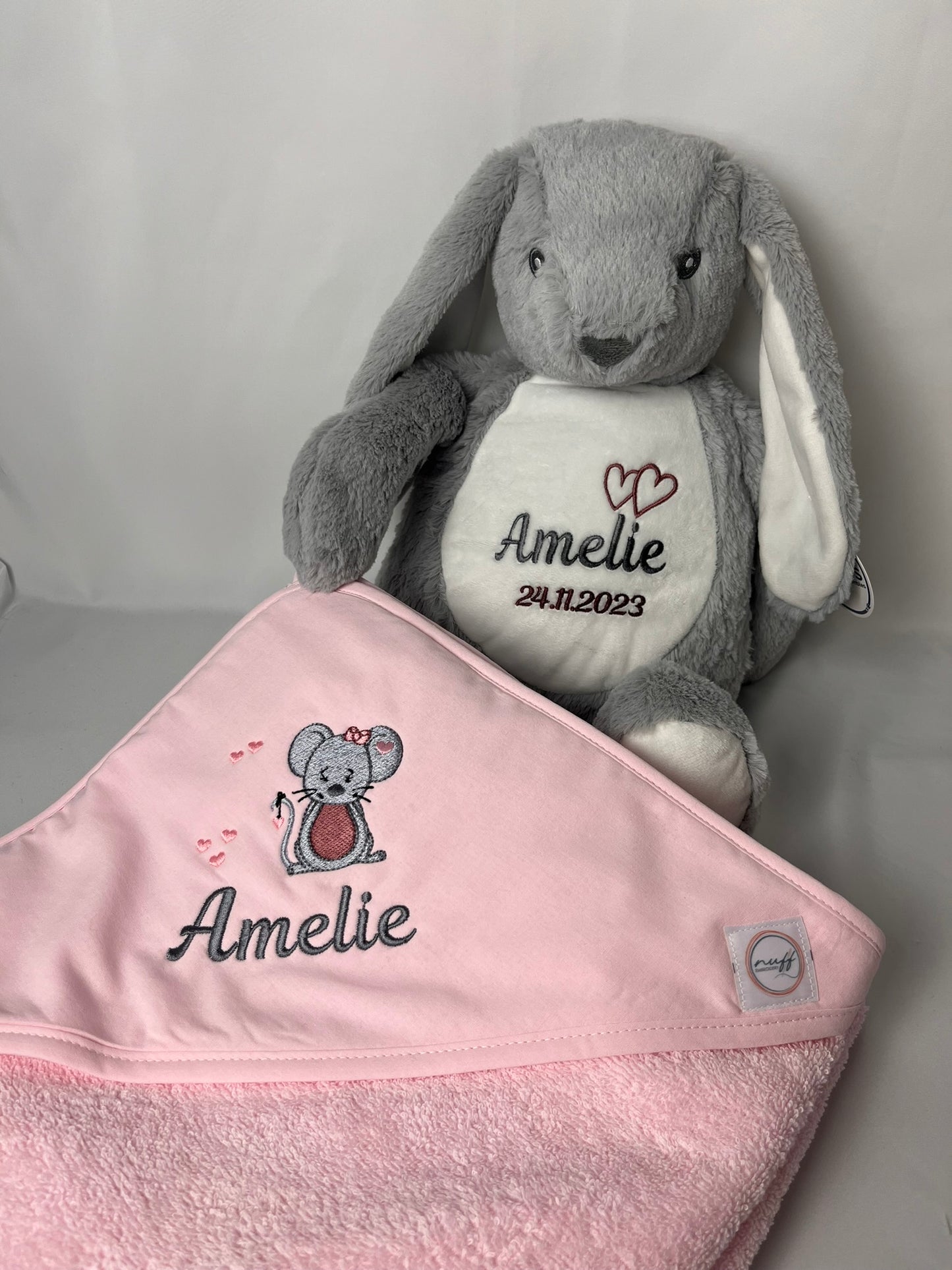 Kuscheltier HASE grau